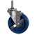 5" Stainless Steel Metric Threaded Stem Swivel Caster with Solid Polyurethane Wheel and Brake