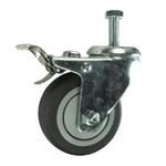 3" Stainless Steel Swivel Caster with Thermoplastic Rubber Tread and Total Lock Brake