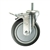 5" Stainless Steel Threaded Stem Swivel Caster with Thermoplastic Rubber Wheel and Total Lock Brake