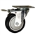 4" Stainless Steel Swivel Caster with Black Poly Wheel and Total Lock Brake