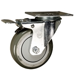4" Stainless Steel Swivel Caster with Total Lock Brake