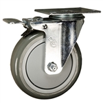 5" Stainless Steel Swivel Caster with Total Lock Brake