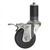 3-1/2" Stainless Steel  Expanding Stem Swivel Caster with Hard Rubber Wheel and Total Lock Brake