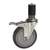5" Stainless Steel  Expanding Stem Swivel Caster with Thermoplastic Rubber Wheel and Total Lock Brake