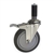 5" Stainless Steel  Expanding Stem Swivel Caster with Thermoplastic Rubber Wheel and Total Lock Brake