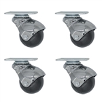 Bright Chrome Finish Spherical casters with top plate