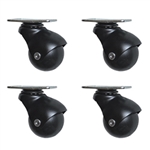 Spherical casters with top plate