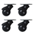 Gloss black finish Spherical casters with top plate