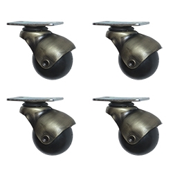 Spherical ball casters with top plate