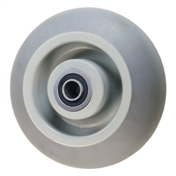 4" x 2"  Thermoplastic Rubber  on Poly Wheel with Ball Bearing