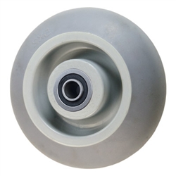 2" x 5"  Thermoplastic Rubber  on Poly Wheel with Ball Bearings