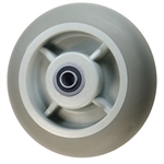 2" x 6"  Thermoplastic Rubber  on Poly Wheel with Ball Bearings