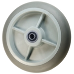2" x 8"  Thermoplastic Rubber  on Poly Wheel with Ball Bearings