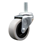 2 inch threaded stem swivel caster with a thermoplastic rubber tread wheel