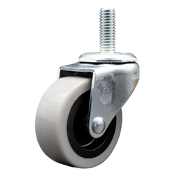 2 inch threaded stem swivel caster with a thermoplastic rubber tread wheel