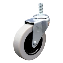 3 inch threaded stem swivel caster with a thermoplastic rubber tread wheel