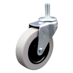 3 inch threaded stem swivel caster with a thermoplastic rubber tread wheel