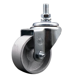 3" Swivel Caster with 1/2" Threaded Stem and Semi Steel Wheel