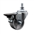 1/2 inch threaded stem swivel casters with 3 inch semi steel cast iron wheel and posi lock brake