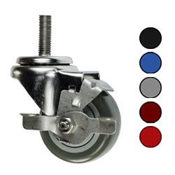 3-1/2" Swivel Caster with Polyurethane Tread with Brake