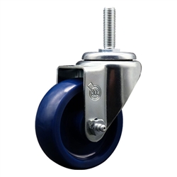 Service Caster #20 Series 3/4 inch threaded stem swivel casters with 3-1/2 inch solid polyurethane wheel.