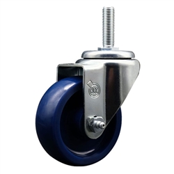 Service Caster #20 Series 5/8 inch threaded stem swivel casters with 3-1/2 inch solid polyurethane wheel.