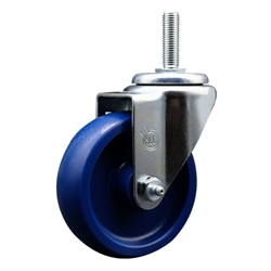 Service Caster #20 Series 3/4 inch threaded stem swivel casters with 4 inch solid polyurethane wheel.