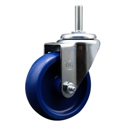 Service Caster #20 Series 5/8 inch threaded stem swivel casters with 4 inch solid polyurethane wheel.