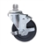 Soft rubber caster with 3/4 inch NPT stem and brake