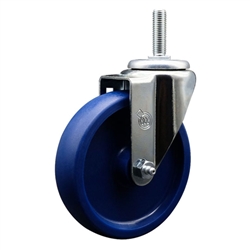 Service Caster #20 Series 5/8 inch threaded stem swivel casters with 5 inch solid polyurethane wheel.