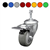 3 inch swivel caster with 10mm threaded stem, total lock brake, and polyurethane wheel