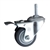 3" Metric Threaded Stem Swivel Caster with Thermoplastic Rubber Tread and Total Lock Brake