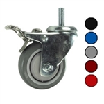 3.5" Swivel Caster with Polyurethane Tread and Total Lock Brake
