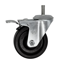 4" Swivel Caster with Phenolic Wheel and Total Lock Brake