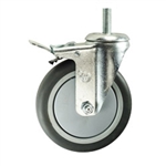 5" Swivel Caster with Thermoplastic Rubber Tread and Total Lock Brake