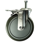 6" Swivel Caster with Polyurethane Tread and Total Lock Brake