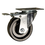 4" Swivel Caster with Phenolic Wheel and Total Lock Brake