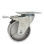4 Inch Swivel Caster with Semi Steel Wheel and Total Lock Brake