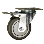 4" Swivel Caster with Thermoplastic Rubber Tread and Total Lock Brake
