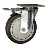 5" Swivel Caster with Thermoplastic Rubber Tread and Total Lock Brake