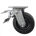 6 Inch Swivel Caster with Total Lock Brake and Glass Filled Nylon Wheel