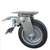 6 Inch Total Lock Swivel Caster with Rubber Tread on Aluminum Core Wheel and Ball Bearings