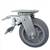 6" Swivel Caster with Total Lock and Thermoplastic Rubber Tread Wheel and Ball Bearings
