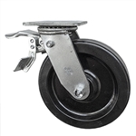 8 Inch Swivel Caster with Total Lock Brake and  Glass Filled Nylon Wheel