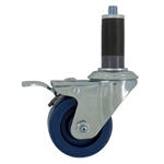 3" Expanding Stem Swivel Caster with Solid Polyurethane Wheel and Total Lock System