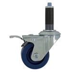 3" Expanding Stem Swivel Caster with Solid Polyurethane Wheel and Total Lock System