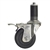 3-1/2" Expanding Stem Swivel Caster with Hard Rubber Wheel and Total Lock System