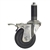 3-1/2" Expanding Stem Swivel Caster with Hard Rubber Wheel and Total Lock System