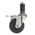 4" Expanding Stem Swivel Caster with Hard Rubber Wheel and Total Lock System