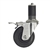 4" Expanding Stem Swivel Caster with Hard Rubber Wheel and Total Lock System